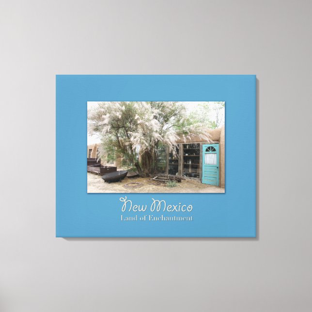 New Mexico Türkis Trail Wrapped Canvas Leinwanddruck (Vorderseite)