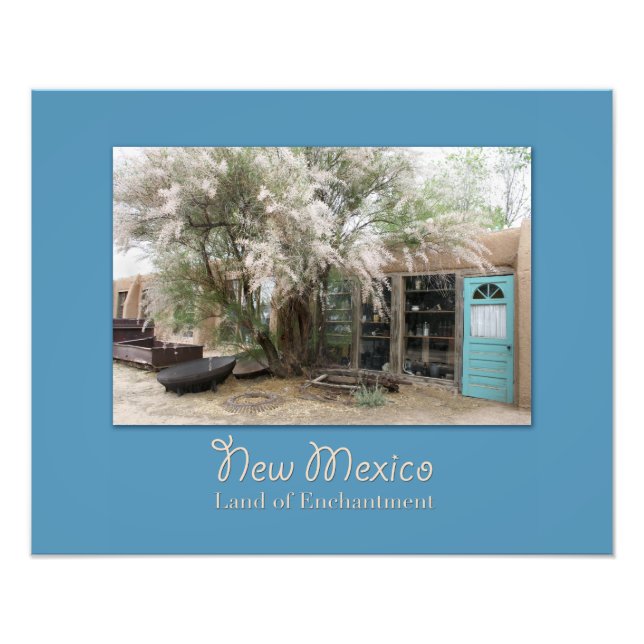 New Mexico Türkise Trail Shops Foto Print (Vorne)