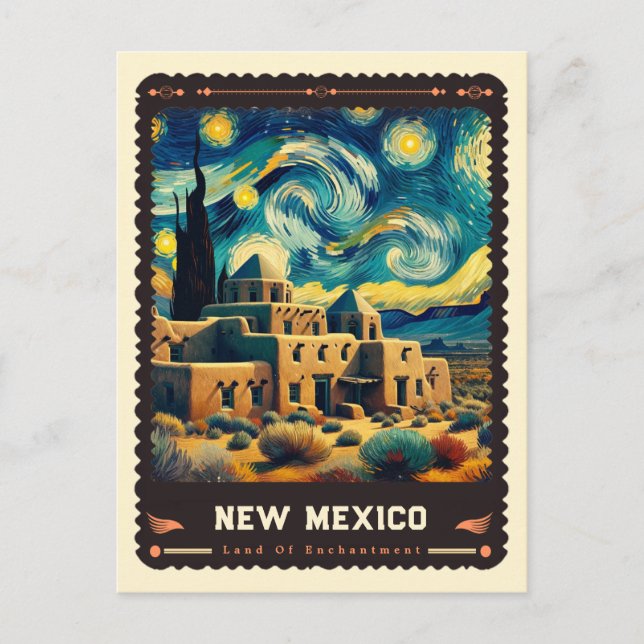New Mexico | Vincent Van Gogh Inspiriert Postkarte (Vorderseite)