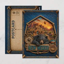 New Mexico Vintage Reise Postkarte