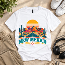 New Mexico Vintage Route Wüstenstraße T-Shirt