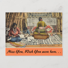 New Mexico, Wie Rugs gemacht werden. Postkarte