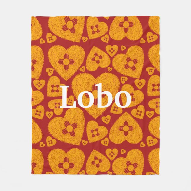 New Mexico Zia Heart Fleecedecke (Vorderseite)