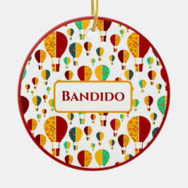 New Mexico Zia Heißluftballons Keramik Ornament