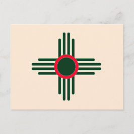 New Mexico Zia Sun Christams  Einladungspostkarte