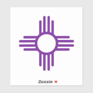New Mexico Zia Sun Lila Aufkleber