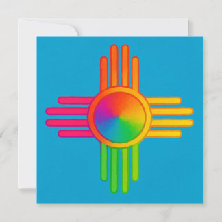 New Mexico Zia Sun Neon Einladung