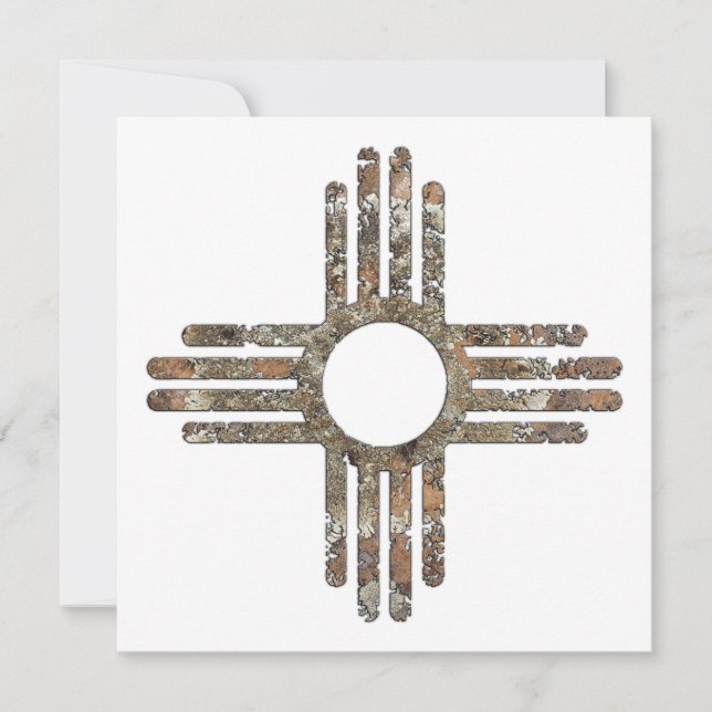 New Mexico Zia Sun Symbol Einladung (Vorderseite)