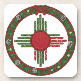 New Mexico Zia Sun Weihnachten Getränkeuntersetzer