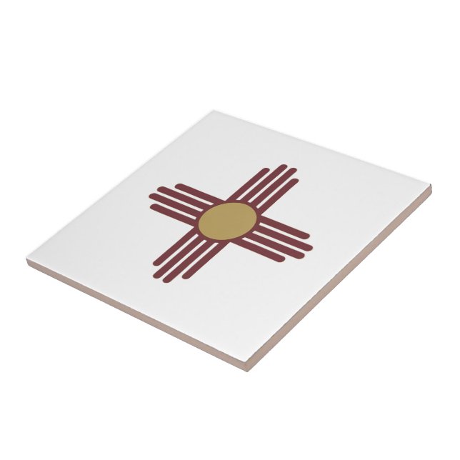 New Mexico Zia-Symbol Fliese (Seite)