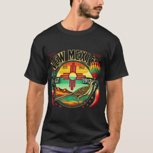 New Mexico Zia Symbol, Wegekuckuck & Chili-Sch T-Shirt
