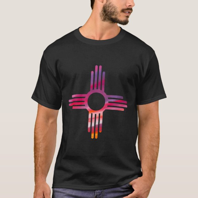 New Mexico Zia Symbole Art Imprimer Sweat - shirt  (Devant)