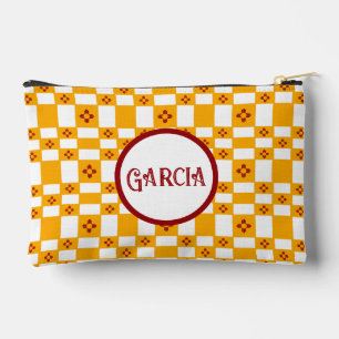 New Mexico Zia Yellow White Squares Zubehörtasche
