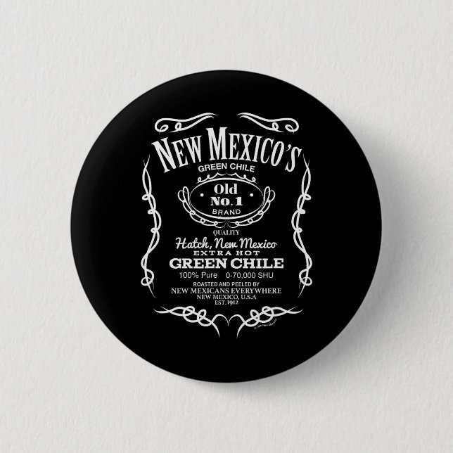 New Mexico's Old No. 1 Hatch Green Chile Novelty D Button (Vorderseite)