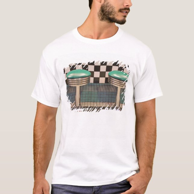 New Mexiko, Albuquerque. Das Restaurant 66 entlang T-Shirt (Vorderseite)