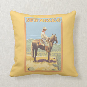 New Mexiko des Cowboy-(Seitenansicht) Kissen