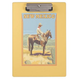 New Mexiko des Cowboy-(Seitenansicht) Klemmbrett