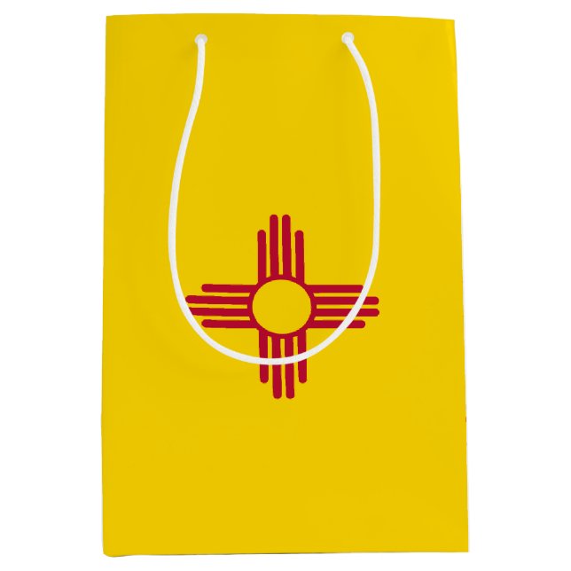 New Mexiko-Flagge Mittlere Geschenktüte (Vorderseite)