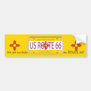 NEW MEXIKO-FLAGGE Wunschkennzeichen US-WEG-66 Autoaufkleber
