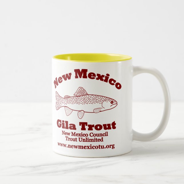 New-Mexiko Gila Forelle-Tasse Zweifarbige Tasse (Rechts)