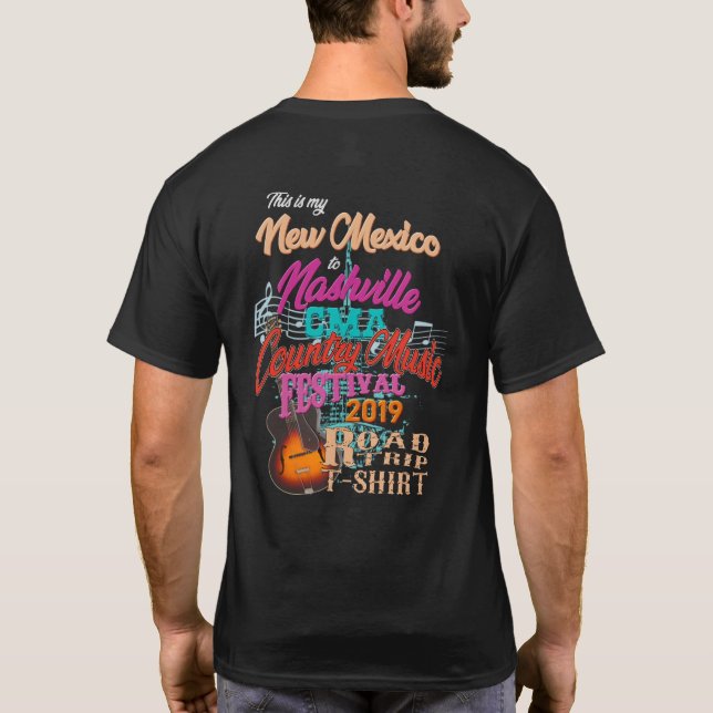 New-Mexiko Musikzu den fest-T - Shirts Nashvilles (Rückseite)