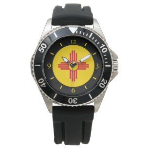 New-Mexiko Staats-Flaggen-Uhr-Entwurf Armbanduhr