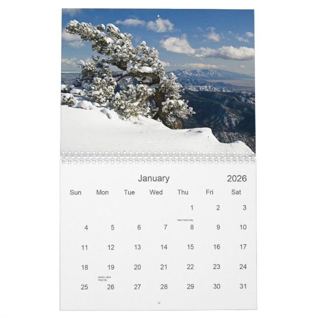 New Mexiko (und Plätze West) Kalender (Jan 2026)