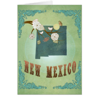New-Mexiko Vintage Staats-Karte - Grün