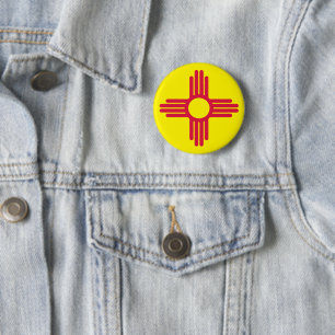 New Mexikoflagge Button