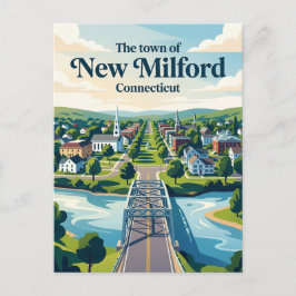 New Milford Connecticut Postkarte