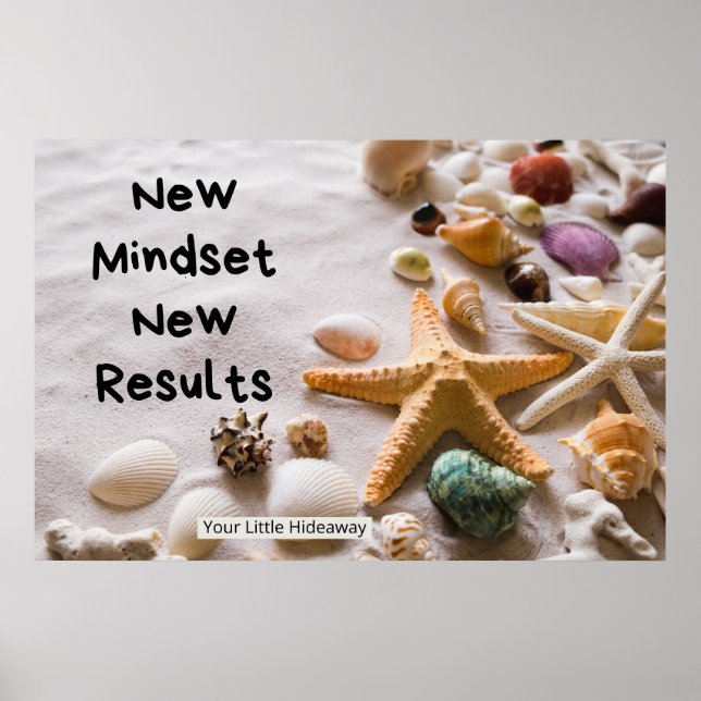 "New Mindset" Positive Quotes "Poster" Poster (Vorne)
