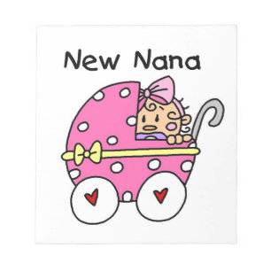 New Nana Baby in Carriage Gips Notizblock