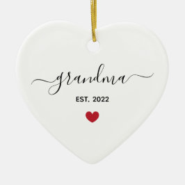 New Oma "est year" Keramik mit Foto Ornament