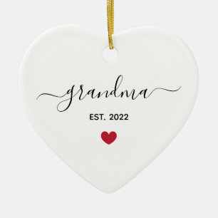 New Oma "est year" Keramik Ornament