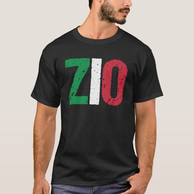New Onkel Italienisch Zio Proud Italienisch Americ T-Shirt (Vorderseite)