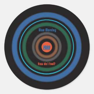 New Order Blue Montag britisch 80er Runder Aufkleber