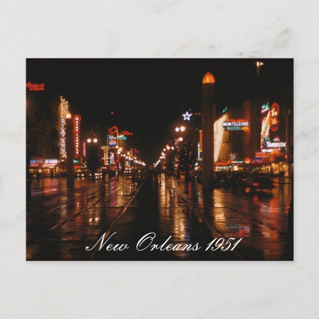 New Orleans 1951 Postkarte (Vorderseite)