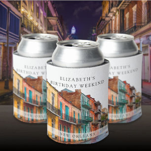 New Orleans Aquarell-Geburtstagswochenende Dosenkühler