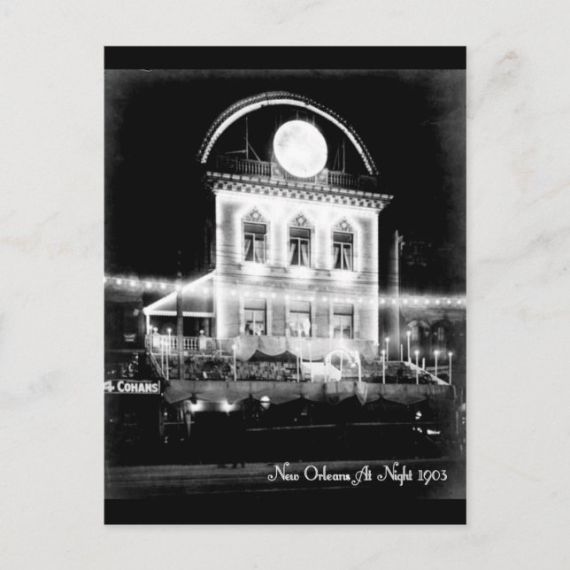 New Orleans at Night, 1903 Vintage Postkarte (Vorderseite)