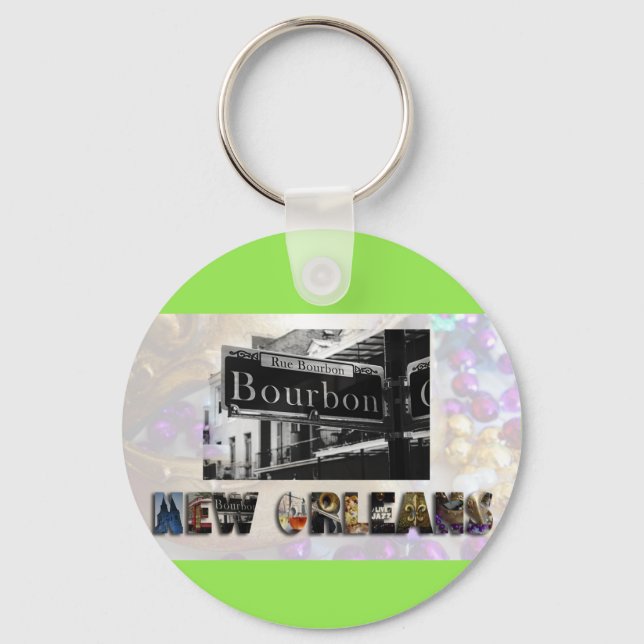 New Orleans Bourbon Street Beads NOLA Schlüsselanhänger (Vorderseite)
