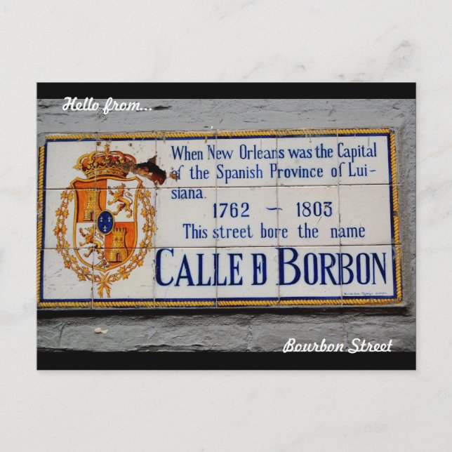 New Orleans Bourbon Street Postcard Postkarte (Vorderseite)