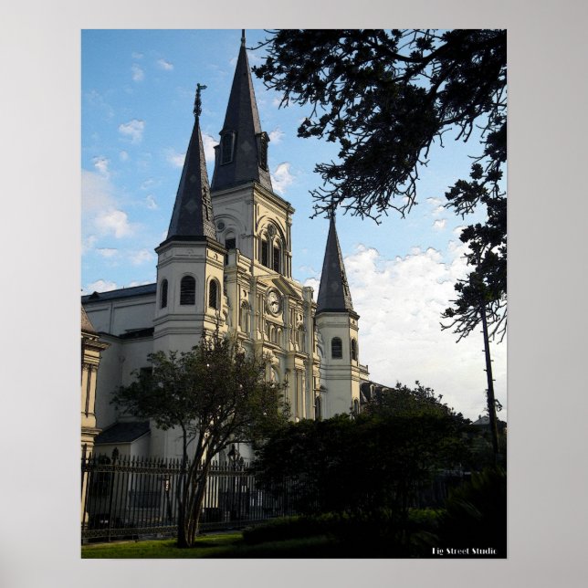 New Orleans Cathedral, 3D Style Poster (Vorne)