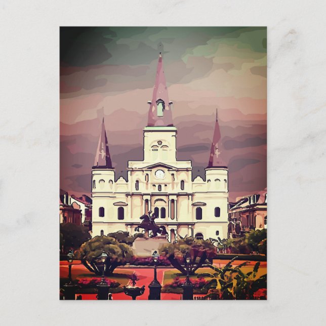 New Orleans Cathedral Postkarte (Vorderseite)