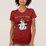 New Orleans Christmas Snowman, personalisieren T-Shirt<br><div class="desc">New Orleans Weihnachtsschneemann,  Der berühmte fliegende Schneemann kann im Web personalisiert werden. Füge Text hinzu</div>