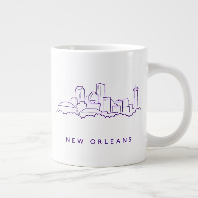 New Orleans City Skyline Jumbo-Tasse (Rechts)