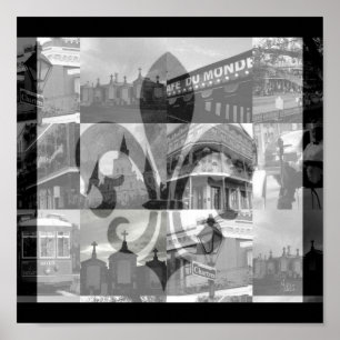 New Orleans Collage [Canvas Print] Platz Poster