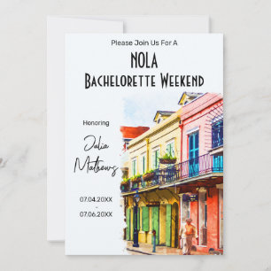 New Orleans Destination Bachelorette Wochenende Einladung