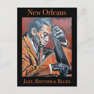 New Orleans Double Bassist Postkarte