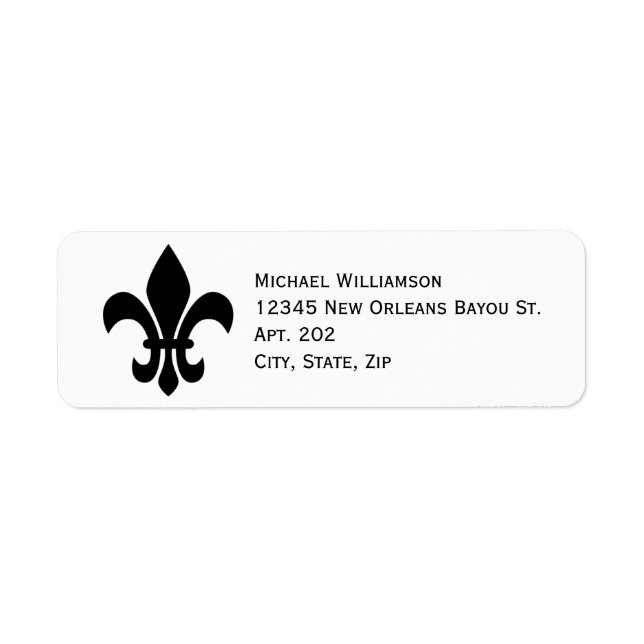 New Orleans Fleur de Lis Symbol Black Personalized (Vorne)