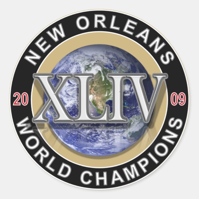 New Orleans Football World Champions 2009 Stickers (Vorderseite)